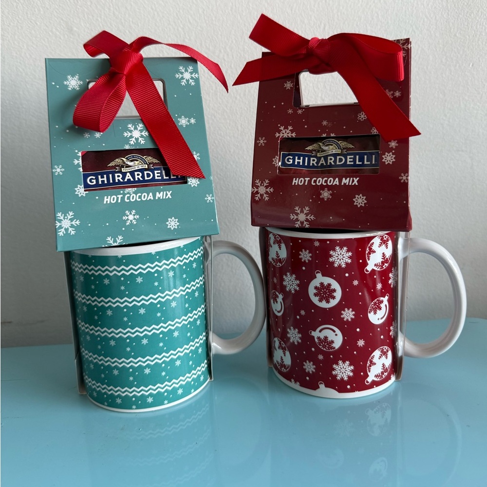 NWT Ghirardelli Hot Cocoa Mix & Mug Gift Set of 2